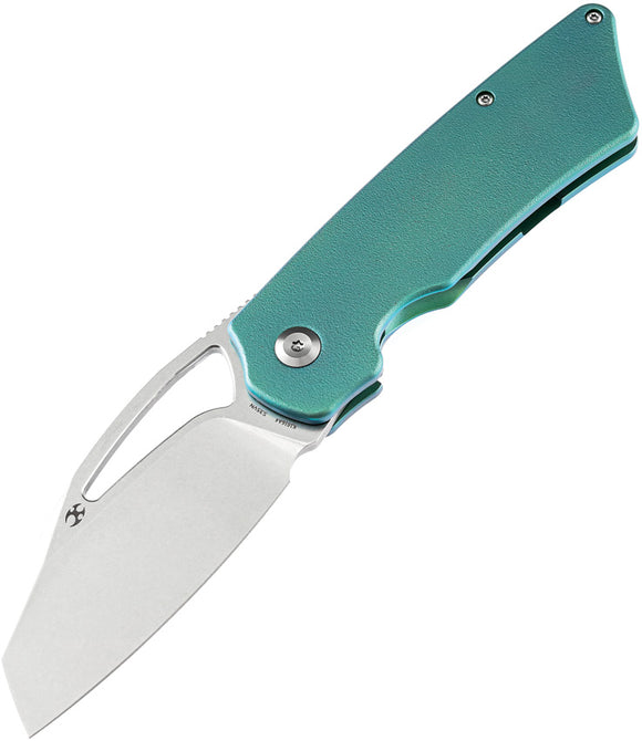 Kansept Knives Goblin XL Framelock LTD Green Titanium Folding S35VN Knife 1016A4