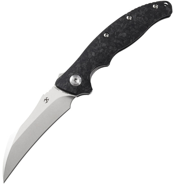 Kansept Knives Copperhead Linerlock Carbon Fiber Folding Knife 1017a1