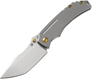 Kansept Knives Pelican EDC Framelock Gray Titanium Folding S35VN Knife 1018A1