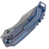 Kansept Knives Pelican EDC Knife Framelock Blue Titanium Folding S35VN 1018A5
