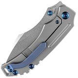 Kansept Knives Pelican EDC Knife Left Handed Gray Titanium Folding S35VN 1018L3