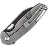 Kansept Knives Model 6 Pocket Knife Framelock Gray Titanium Folding M390 1022A2