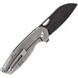 Kansept Knives Model 6 Pocket Knife Framelock Gray Titanium Folding M390 1022A2