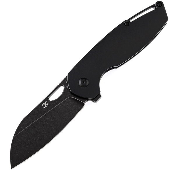 Kansept Knives Model 6 Pocket Knife Framelock Black Titanium Folding M390 1022A3