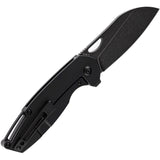 Kansept Knives Model 6 Pocket Knife Framelock Black Titanium Folding M390 1022A3