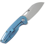 Kansept Knives Model 6 Framelock Blue Titanium Folding CPM-S35VN Knife 1022B6