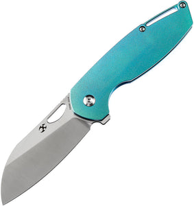 Kansept Knives Model 6 Framelock Green Titanium Folding CPM-S35VN Knife 1022B7