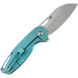 Kansept Knives Model 6 Framelock Green Titanium Folding CPM-S35VN Knife 1022B7