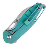 Kansept Knives Model 6 Framelock Green Titanium Folding CPM-S35VN Knife 1022B7