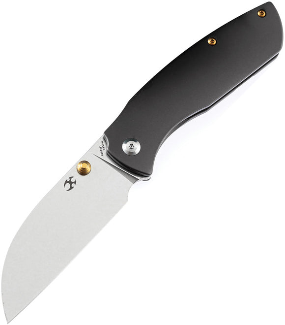 Kansept Knives Convict Framelock Gray Titanium Folding S35VN Pocket Knife 1023B1