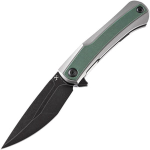 Kansept Knives Kratos Framelock Green/Gray Folding S35VN Pocket Knife 1024A2