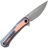 Kansept Knives Kratos Framelock Titanium & Copper Folding S35VN Knife 1024A6