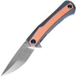 Kansept Knives Kratos Framelock Titanium & Copper Folding S35VN Knife 1024A6