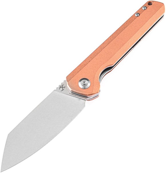 Kansept Knives Bulldozer Pocket Knife Linerlock Copper Folding CPM-S35VN 1028B1