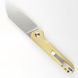 Kansept Knives Bulldozer Pocket Knife Linerlock Brass Folding CPM-S35VN 1028C1