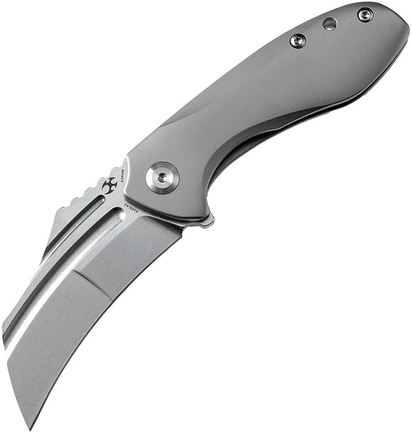 Kansept Knives KTC3 Framelock Gray Titanium Folding S35VN Pocket Knife 1031A2