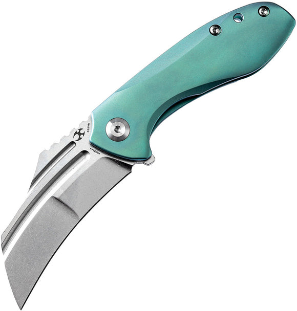 Kansept Knives KTC3 Framelock Green Titanium Folding S35VN Pocket Knife 1031A4