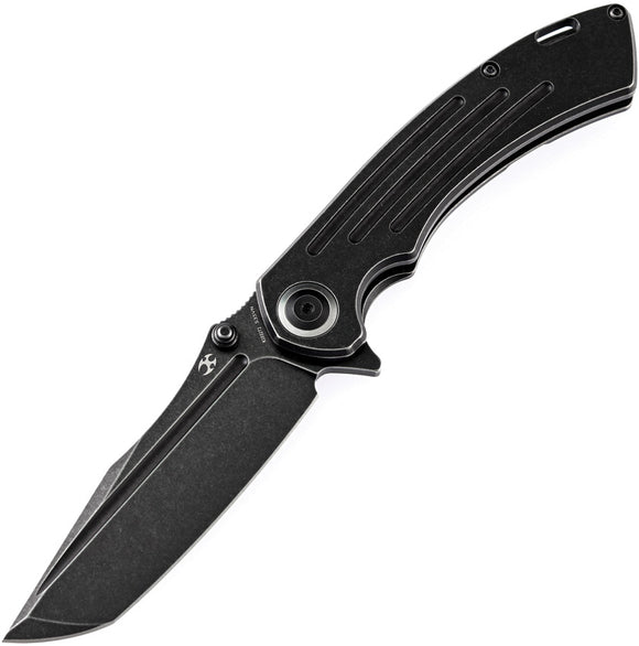 Kansept Knives Pretatout Framelock Black Stonewashed Folding Knife 1032t2