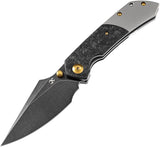 Kansept Knives Fenrir Pocket Knife Linerlock Titanium & CF Folding S35VN 1034A1