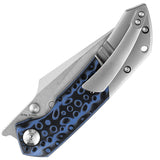 Kansept Knives Fenrir Pocket Knife Titanium & Blue G10 Folding CPM-S35VN 1034A3