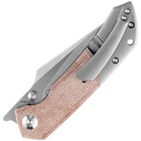Kansept Knives Fenrir Pocket Knife Brown Micarta & Titanium Folding S35VN 1034A6