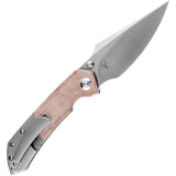 Kansept Knives Fenrir Pocket Knife Brown Micarta & Titanium Folding S35VN 1034A6