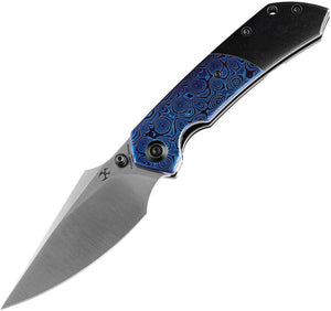 Kansept Knives Fenrir Linerlock Titanium & Timascus Folding S35VN Knife 1034A7