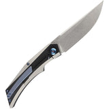 Kansept Knives Naska Knife Black & Gray Titanium Folding Clip Point S35VN 1035A2