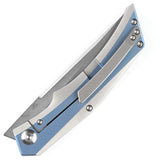 Kansept Knives Naska Pocket Knife Blue & Gray Titanium Folding CPM-S35VN 1035A3