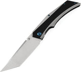 Kansept Knives Naska Knife Black & Gray Titanium Folding Tanto CPM-S35VN 1035T1