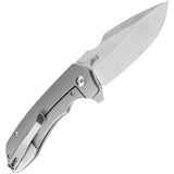 Kansept Knives Entity Pocket Knife Gray Bead Blast Titanium Folding S35VN 1036A1