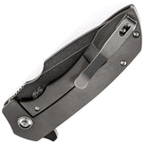 Kansept Knives Entity Pocket Knife Gray Titanium Folding Black CPM-S35VN 1036A2