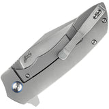 Kansept Knives Entity Pocket Knife Gray Bead Blast Titanium Folding S35VN 1036B1