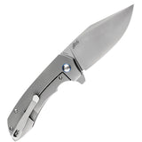 Kansept Knives Entity Pocket Knife Gray Bead Blast Titanium Folding S35VN 1036B1