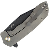 Kansept Knives Entity Pocket Knife Gray Titanium Folding Black CPM-S35VN 1036B2