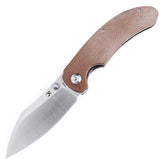 Kansept Knives Nesstreet Pocket Knife Brown Micarta Folding Satin S35VN 1039A1