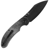 Kansept Knives Nesstreet Pocket Knife Black Micarta Folding S35VN Blade 1039A2