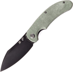 Kansept Knives Nesstreet Pocket Knife Green Micarta Folding S35VN Blade 1039A3