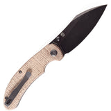 Kansept Knives Nesstreet Pocket Knife Brown Micarta Folding Black S35VN 1039A4