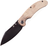 Kansept Knives Nesstreet Pocket Knife Brown Micarta Folding Black S35VN 1039A4