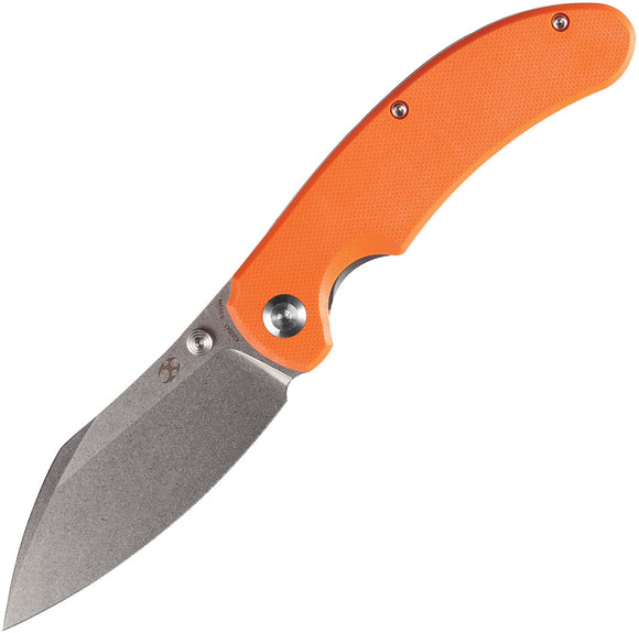 Kansept Knives Nesstreet Pocket Knife Linerlock Orange G10 Folding S35VN 1039A5