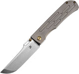 Kansept Knives Reedus Framelock Bronze Titanium Folding CPM-S35VN Knife 1041A3