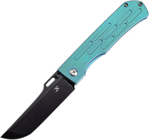 Kansept Knives Reedus Framelock Green Titanium Folding S35VN Pocket Knife 1041A4