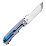 Kansept Knives Reedus Framelock Blue Titanium Folding S35VN Pocket Knife 1041A5