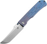 Kansept Knives Reedus Framelock Blue Titanium Folding S35VN Pocket Knife 1041A5