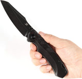 Kansept Knives Weim Framelock Titanium & Red CF Folding S35VN Knife 1051A5