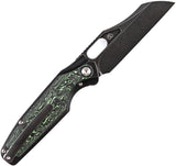 Kansept Knives Tuckamore Titanium & Green Carbon Fiber Folding 20CV Knife 1052A3