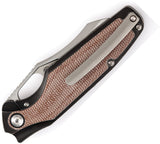 Kansept Knives Tuckamore Titanium & Brown Micarta Folding CPM-20CV Knife 1052A4