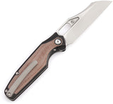 Kansept Knives Tuckamore Titanium & Brown Micarta Folding CPM-20CV Knife 1052A4