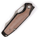 Kansept Knives Tuckamore Titanium & Brown Micarta Folding CPM-20CV Knife 1052A4